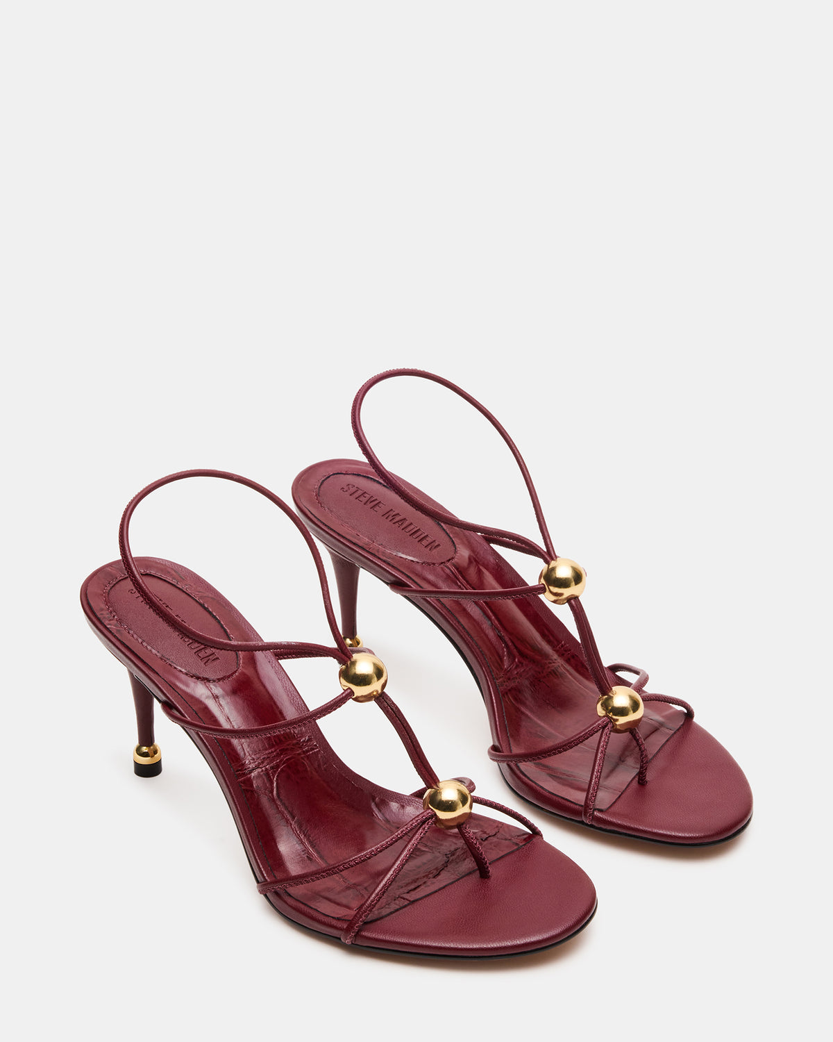 RAMOS Wine Strappy Stiletto Women's Heel | Steve Madden Customer Favorite