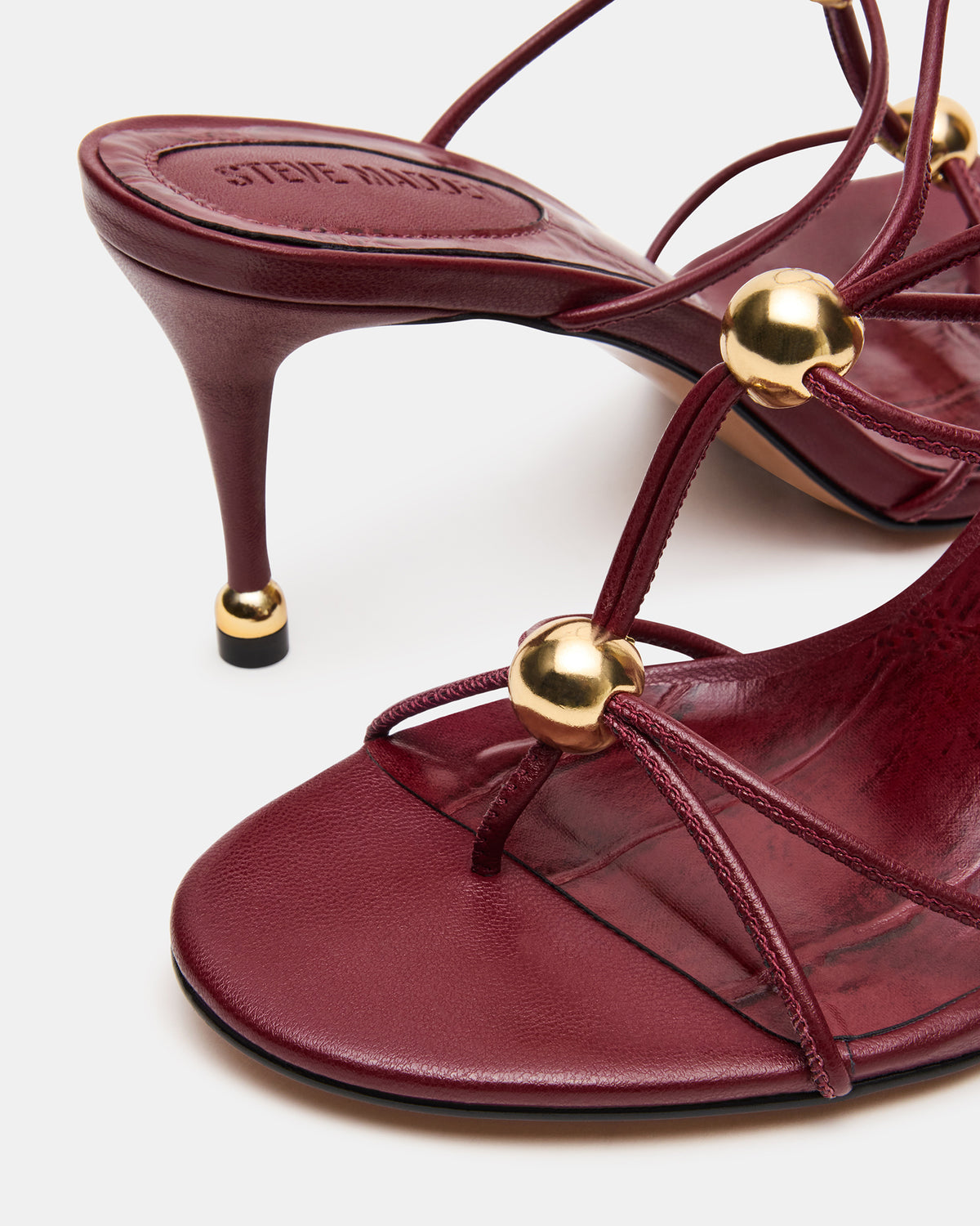 RAMOS Wine Strappy Stiletto Women's Heel | Steve Madden Customer Favorite