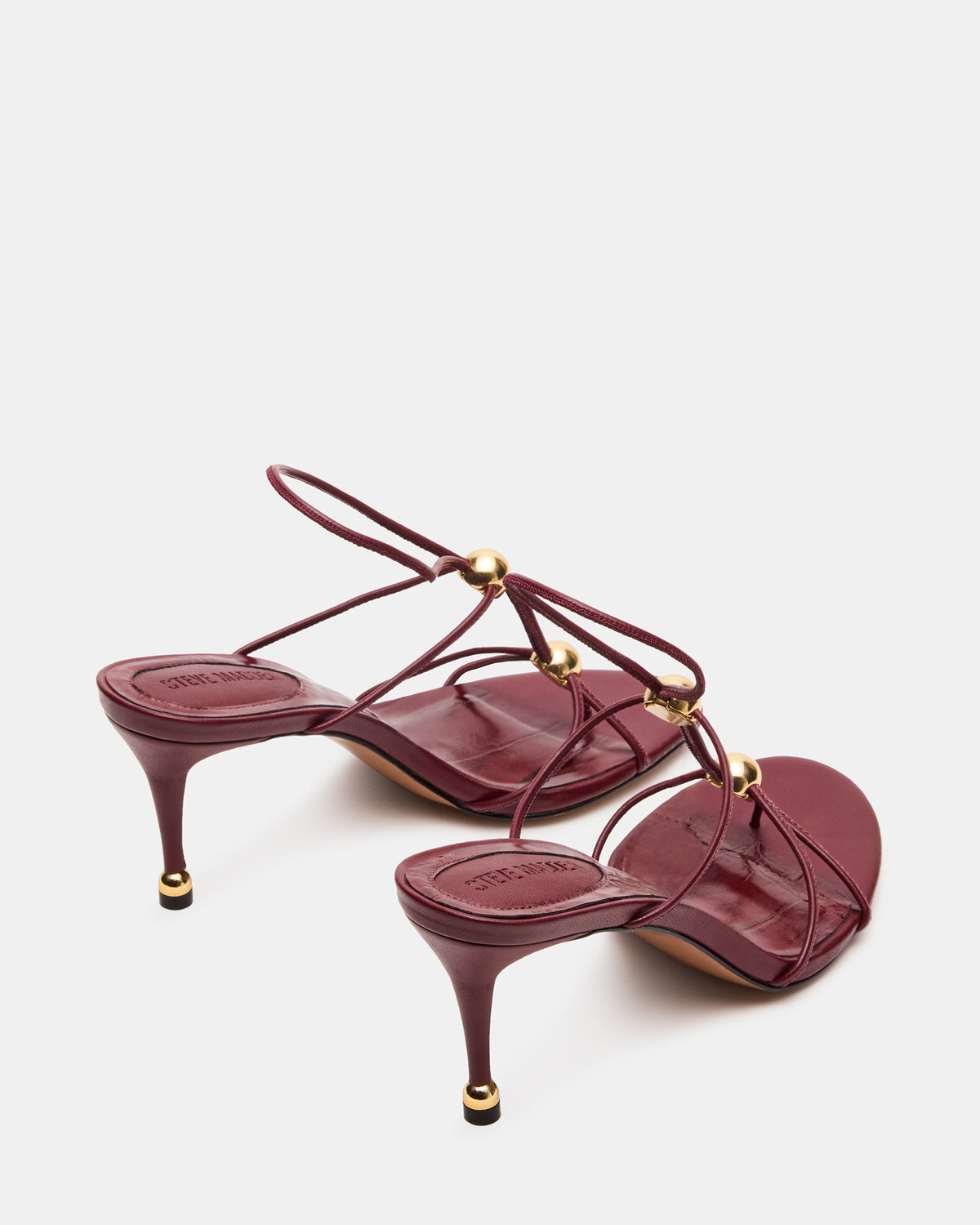 RAMOS Wine Strappy Stiletto Women's Heel | Steve Madden Customer Favorite