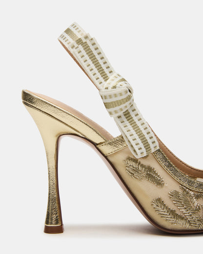 BRI Gold Multi Slingback Pump Women's Heel | Steve Madden Hot Sale