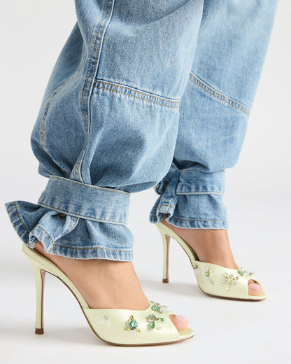 PRIYA Butter Yellow Stones Mule Women's Heel | Steve Madden Special Offer