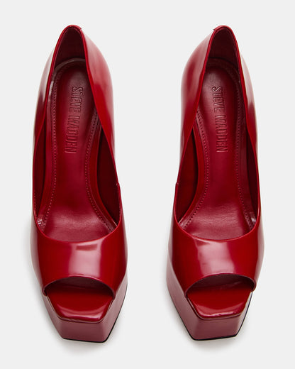 IVES Red Box Platform Square-Toe Stiletto Women's Heel | Steve Madden Recommended