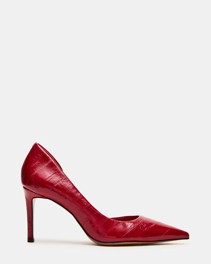 NULA Red Eeel Pointed-Toe Stiletto Pump Women's Heel | Steve Madden Quality