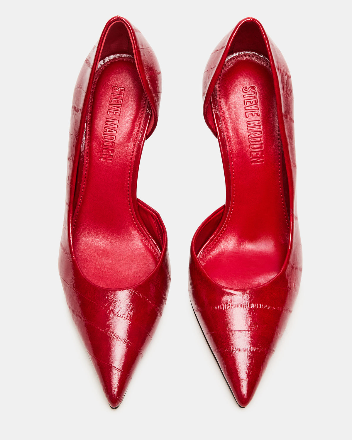 NULA Red Eeel Pointed-Toe Stiletto Pump Women's Heel | Steve Madden Quality
