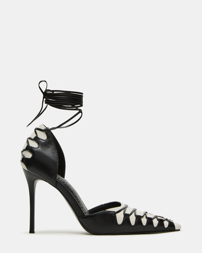 DANGER Black Multi Pointed-Toe Lace-Up Stiletto Pump Women's Heel | Steve Madden Popular