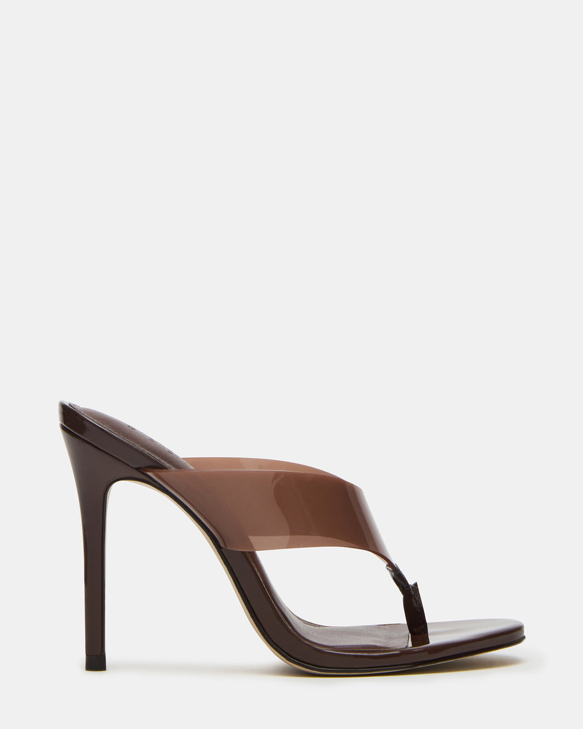 SABINE Brown Thong Mule Women's Heel | Steve Madden Sale