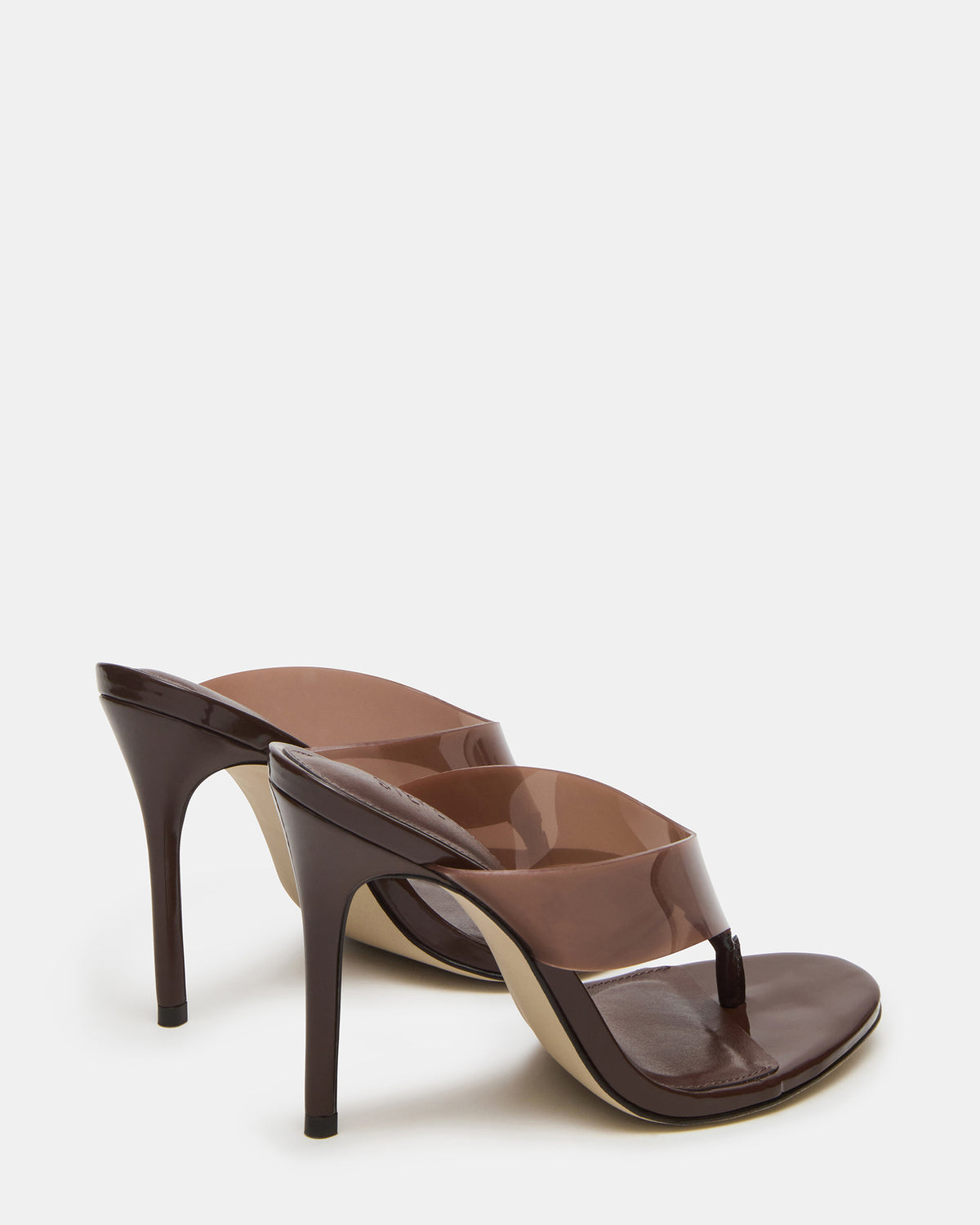 SABINE Brown Thong Mule Women's Heel | Steve Madden Sale