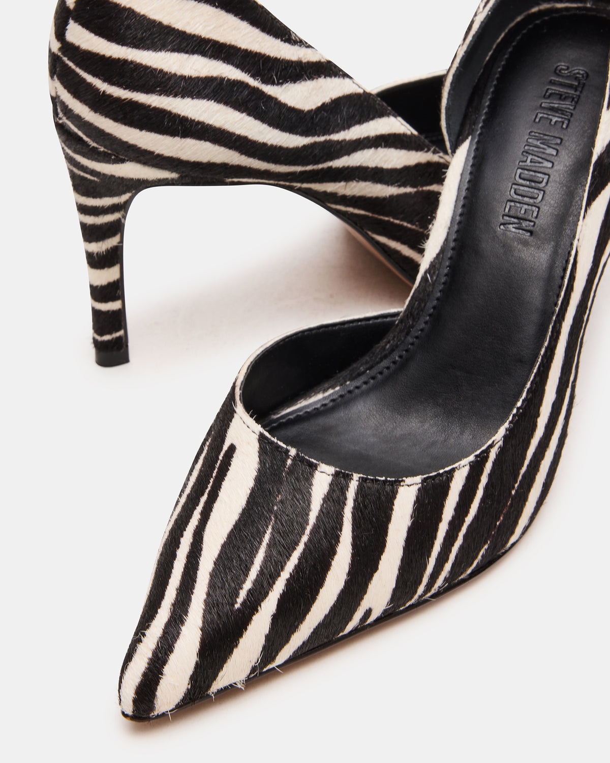 NULA Zebra Pointed-Toe Stiletto Pump Women's Heel | Steve Madden Best Seller