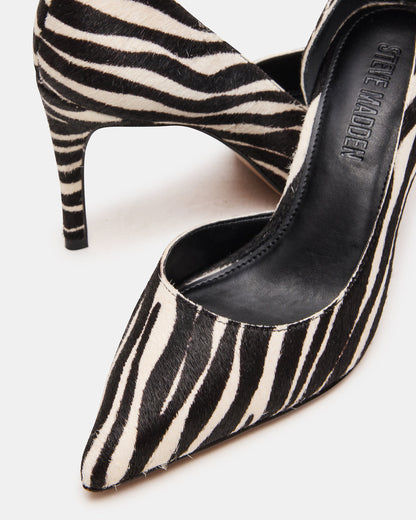 NULA Zebra Pointed-Toe Stiletto Pump Women's Heel | Steve Madden Best Seller