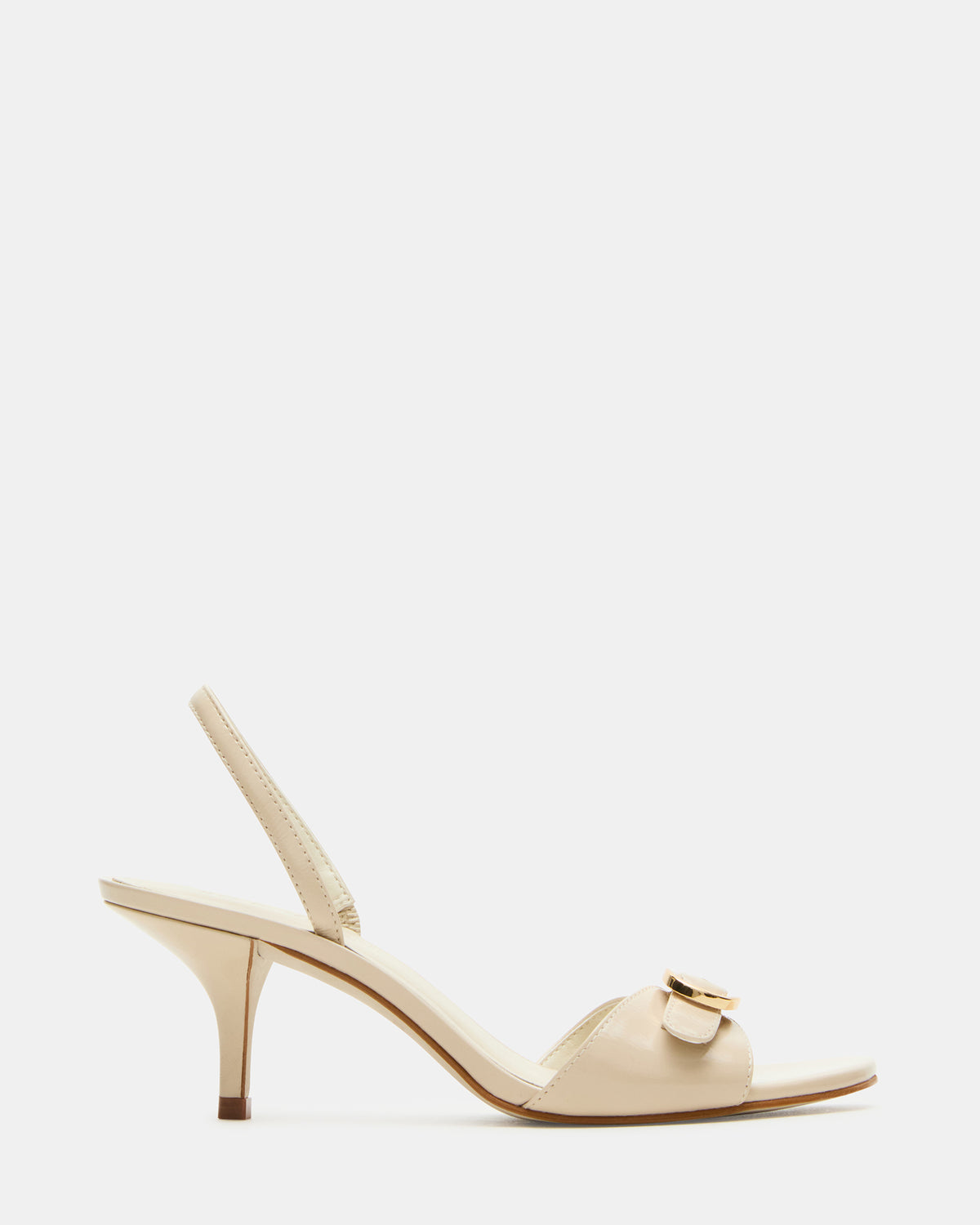 HENRIETTA Bone Leather Slingback Square-Toe Women's Heel | Steve Madden Great Value