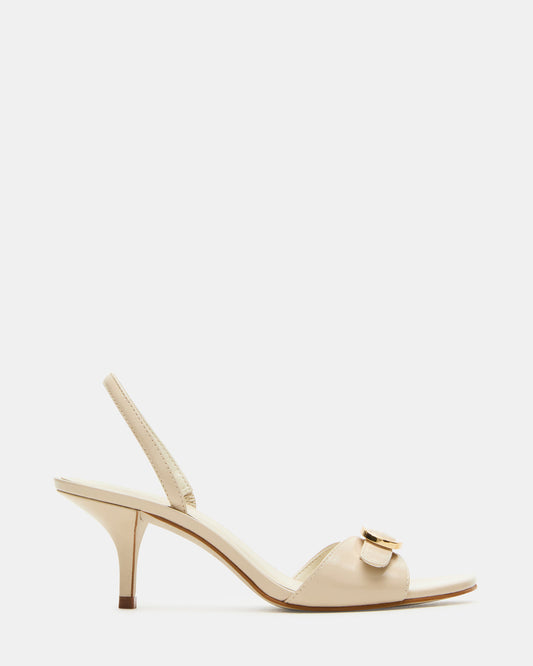 HENRIETTA Bone Leather Slingback Square-Toe Women's Heel | Steve Madden Great Value