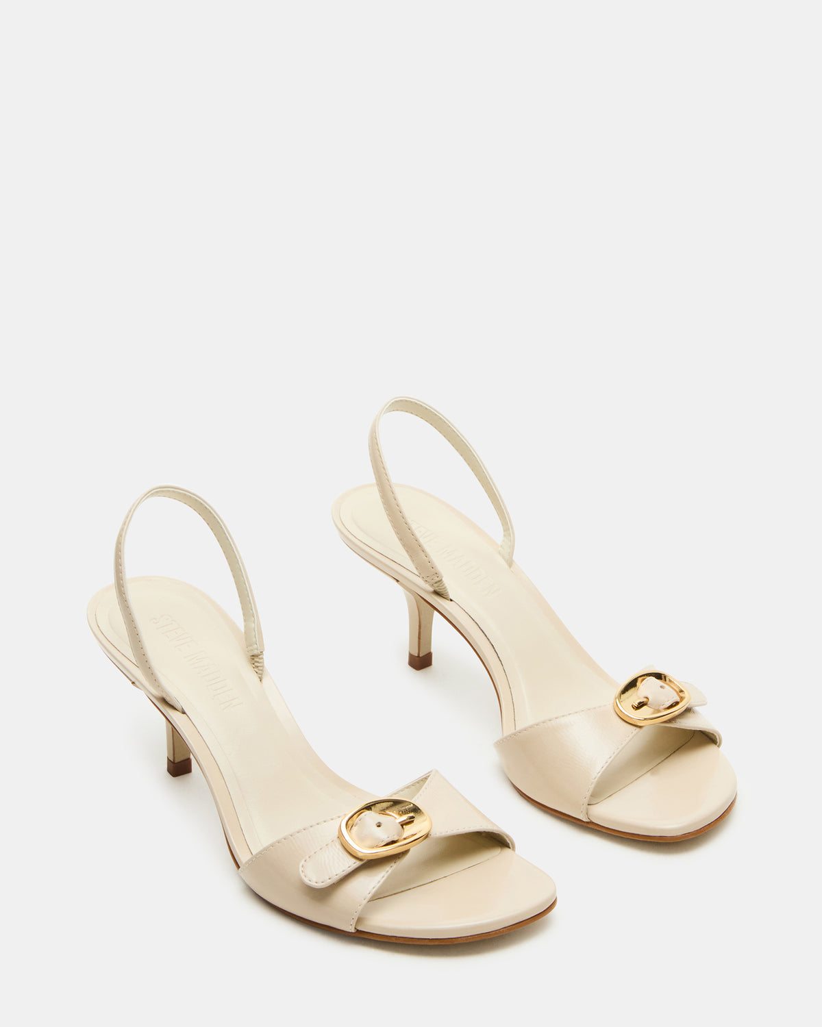 HENRIETTA Bone Leather Slingback Square-Toe Women's Heel | Steve Madden Great Value