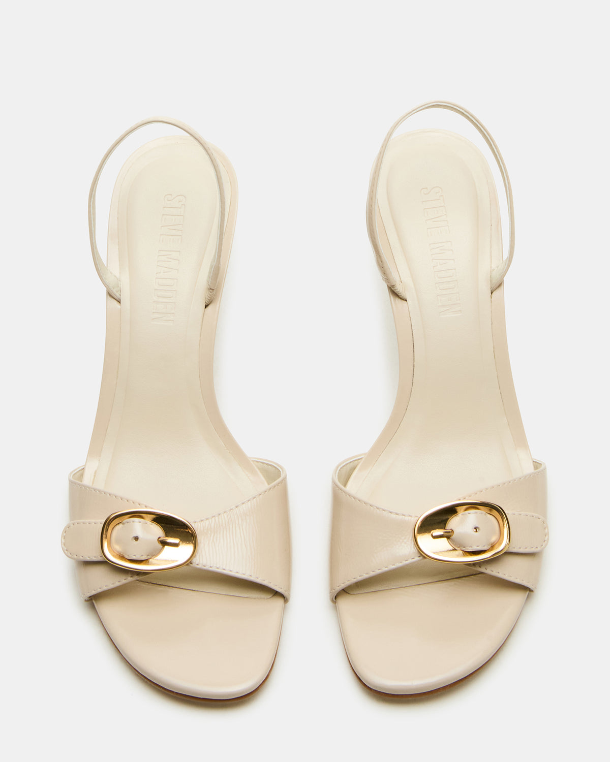 HENRIETTA Bone Leather Slingback Square-Toe Women's Heel | Steve Madden Great Value