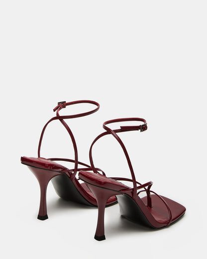 ANNIE Wine Women's Strappy Square Toe Heel | Steve Madden Exclusive