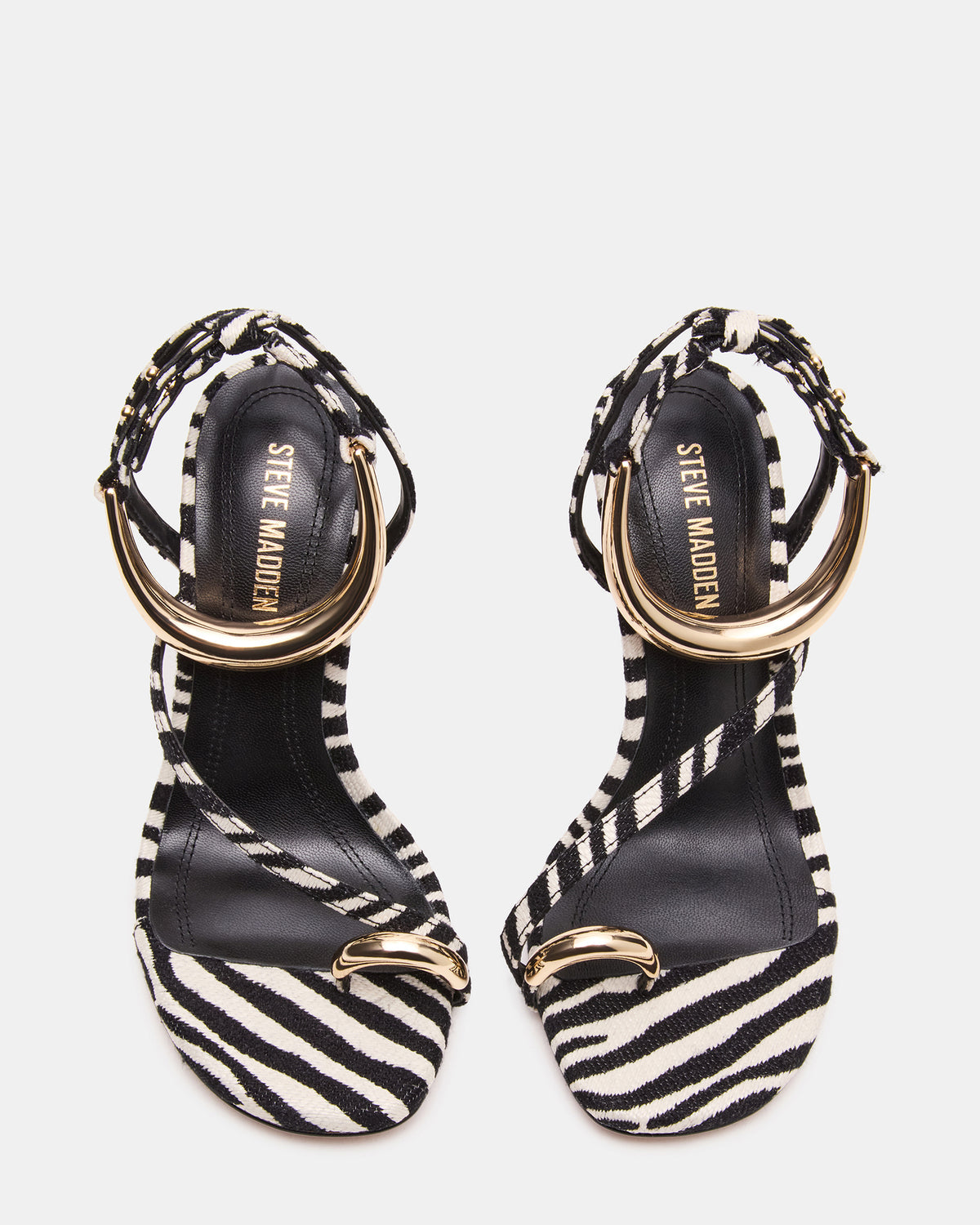 TIA Zebra Open-Toe Stiletto Women's Heel | Steve Madden Premium