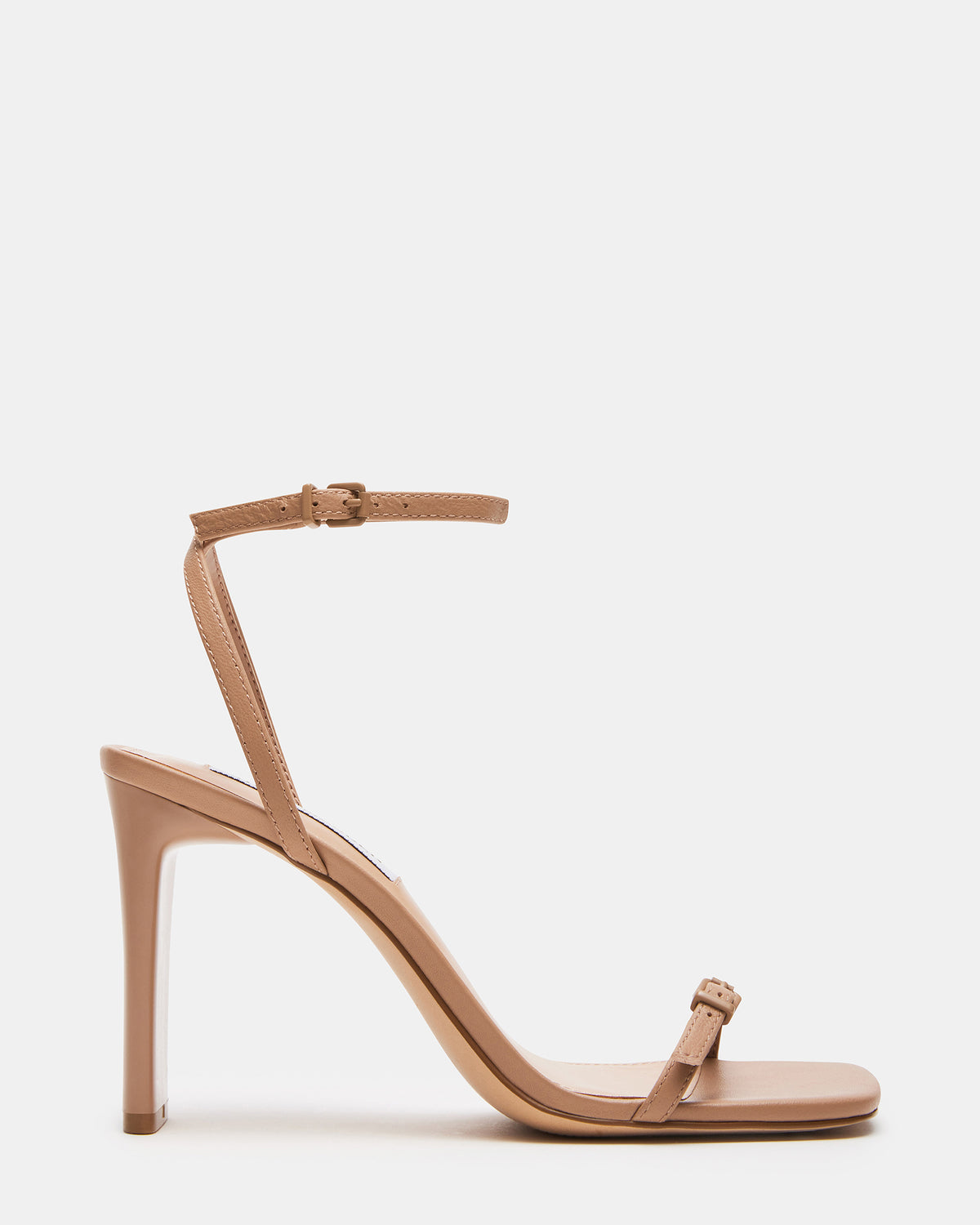 AILENE Tan Leather Square Toe Dress Sandal | Women's Heels | Steve Madden Essential