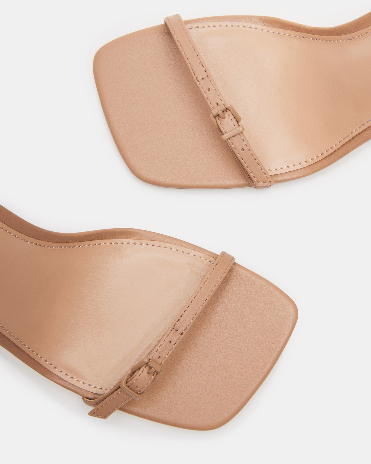 AILENE Tan Leather Square Toe Dress Sandal | Women's Heels | Steve Madden Essential