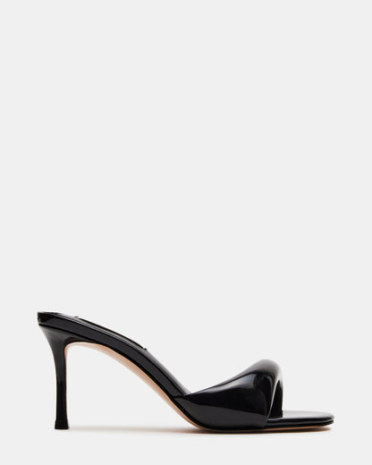 KIERAN Black Patent Mule Heel | Women's Heels | Steve Madden Featured