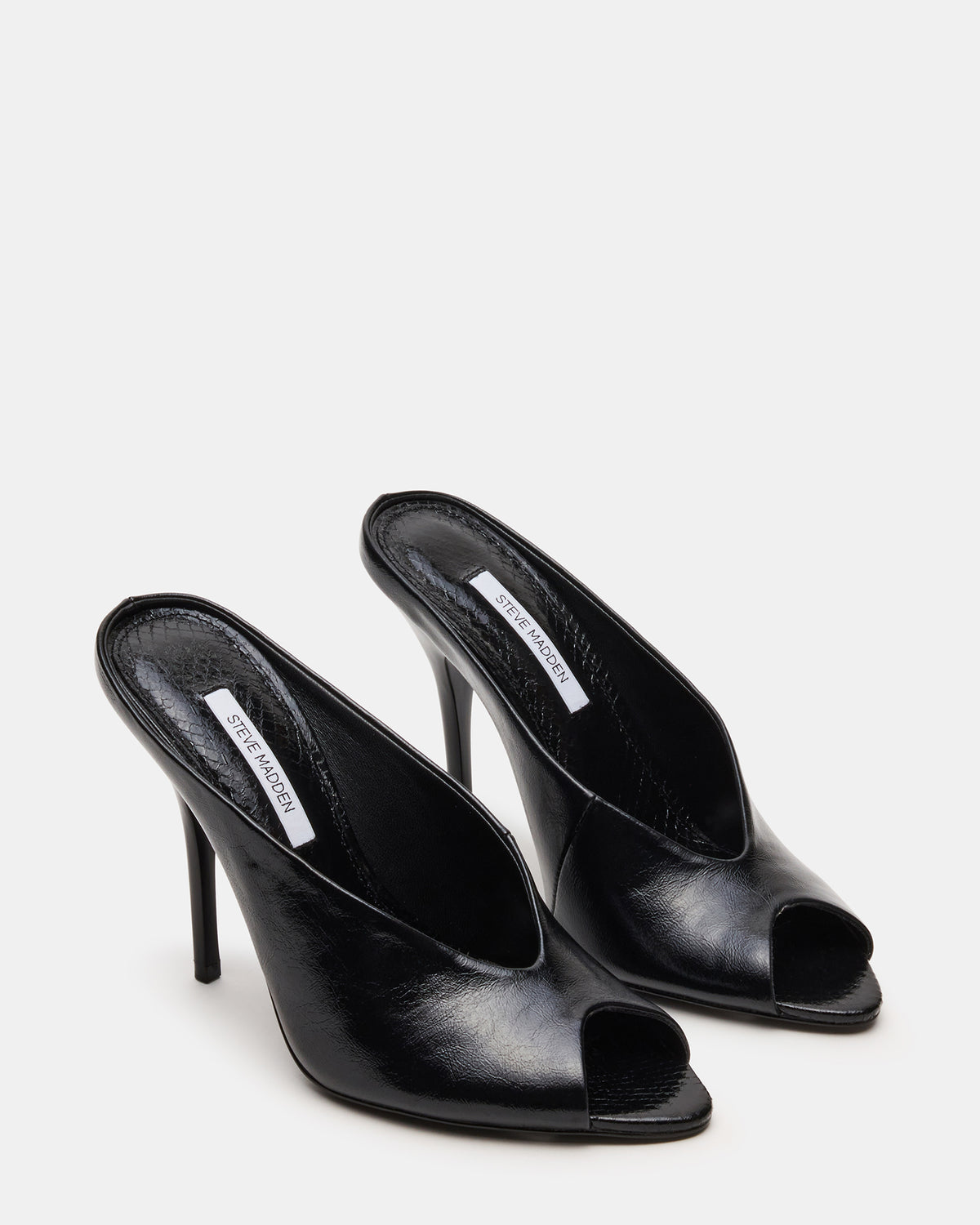 AGAZE Black Peep-Toe Stiletto Women's Heel | Steve Madden Everyday