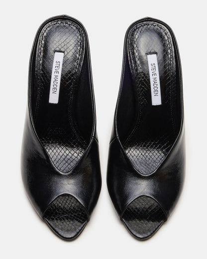AGAZE Black Peep-Toe Stiletto Women's Heel | Steve Madden Everyday