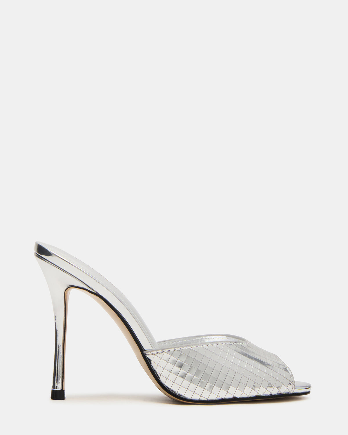 PRIYA Silver Disco Mule Women's Heel | Steve Madden Value