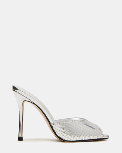PRIYA Silver Disco Mule Women's Heel | Steve Madden Value