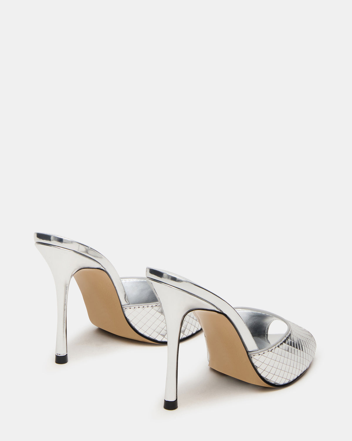PRIYA Silver Disco Mule Women's Heel | Steve Madden Value