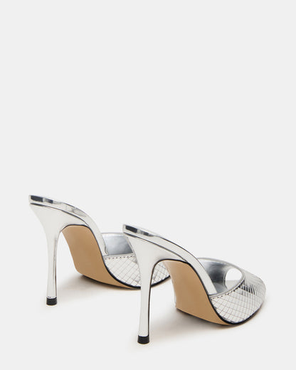 PRIYA Silver Disco Mule Women's Heel | Steve Madden Value