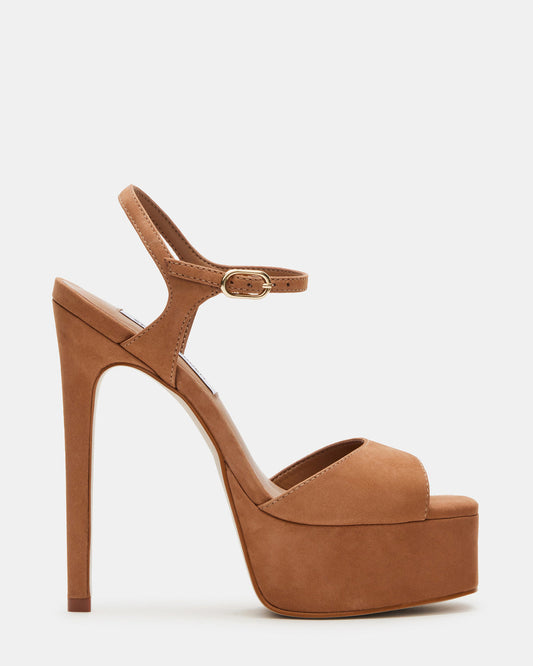 COLOGNE Tan Nubuck Platform Stiletto Women's Heel | Steve Madden Special Offer