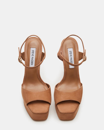 COLOGNE Tan Nubuck Platform Stiletto Women's Heel | Steve Madden Special Offer