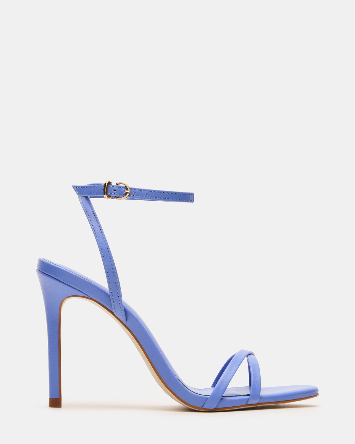 JYPSEY Blue Leather Strappy Stiletto Women's Heel | Steve Madden Great Value
