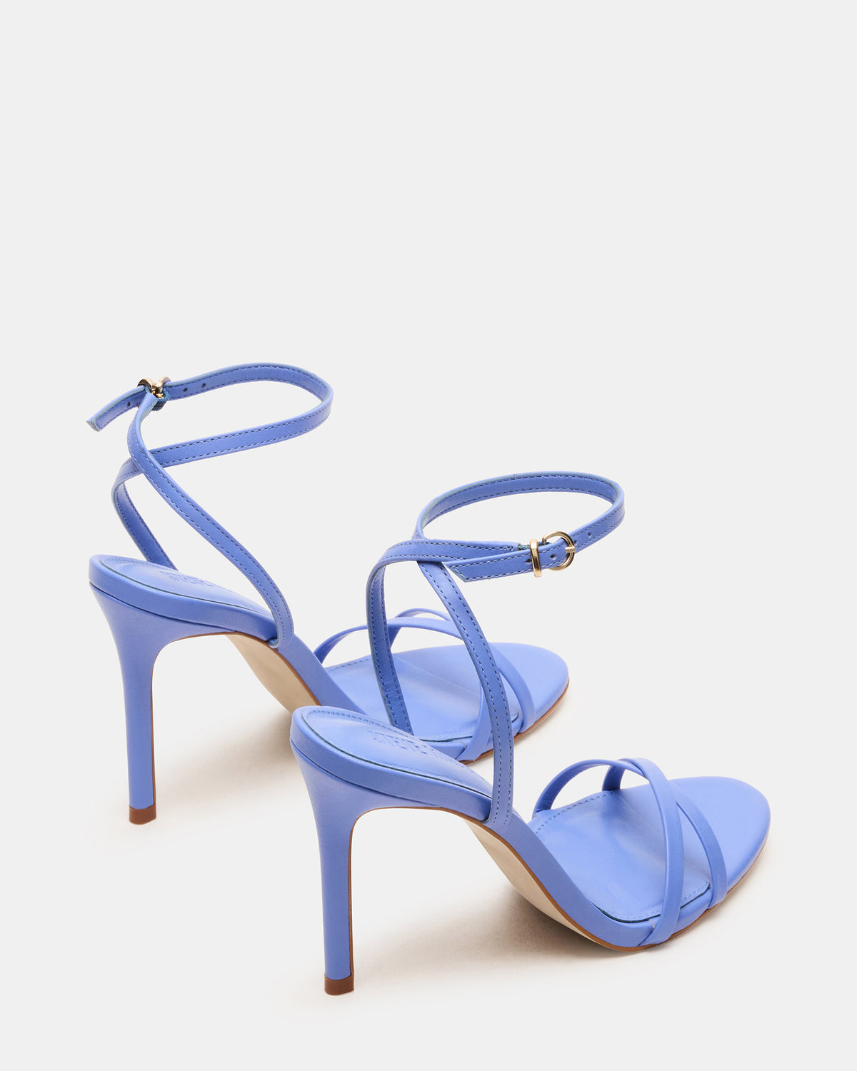 JYPSEY Blue Leather Strappy Stiletto Women's Heel | Steve Madden Great Value