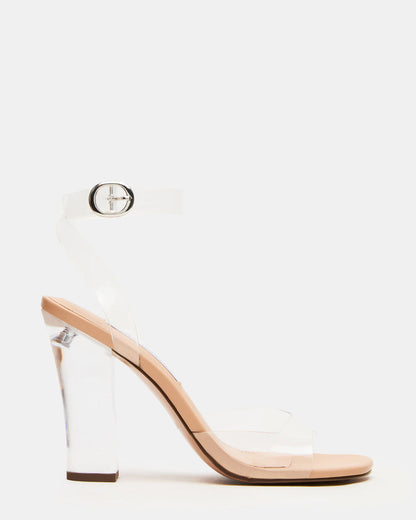 WHISTLE Clear Square-Toe Block Heel Women's Heel | Steve Madden Signature