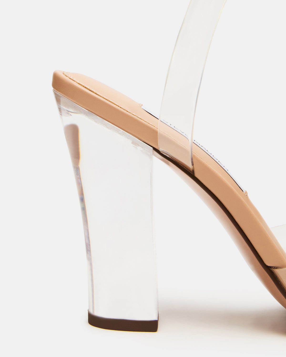 WHISTLE Clear Square-Toe Block Heel Women's Heel | Steve Madden Signature