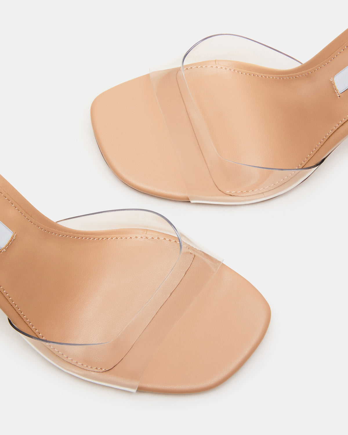 WHISTLE Clear Square-Toe Block Heel Women's Heel | Steve Madden Signature