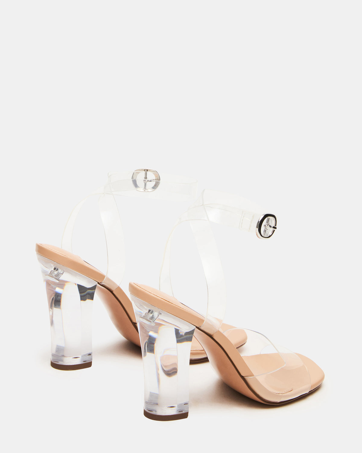 WHISTLE Clear Square-Toe Block Heel Women's Heel | Steve Madden Signature
