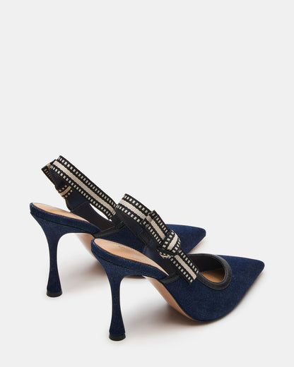 BRI Dark Denim Slingback Pump Women's Heel | Steve Madden Featured