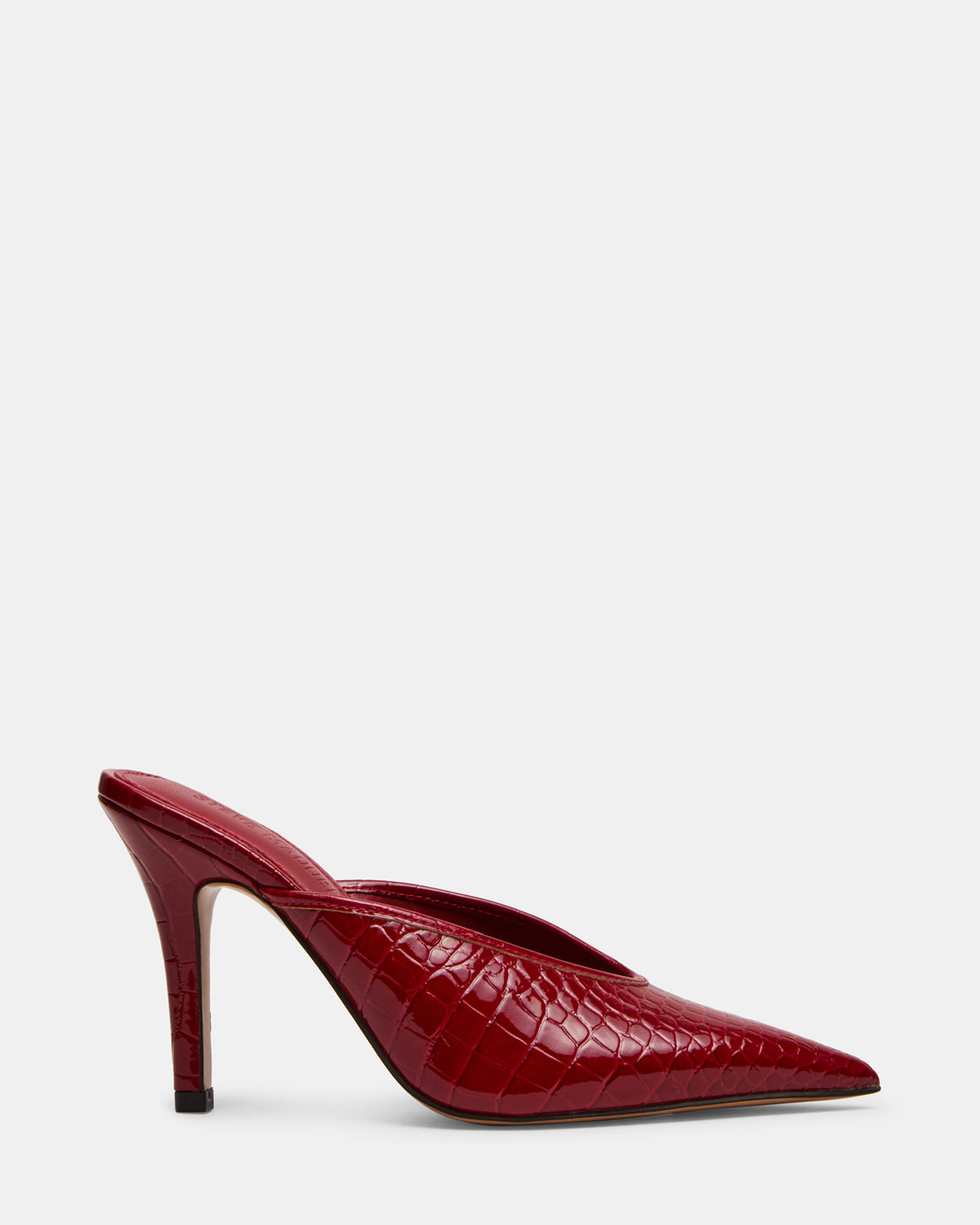 LITA Red Crocodile Pointed-Toe Mule Pump Women's Heel | Steve Madden Top Pick