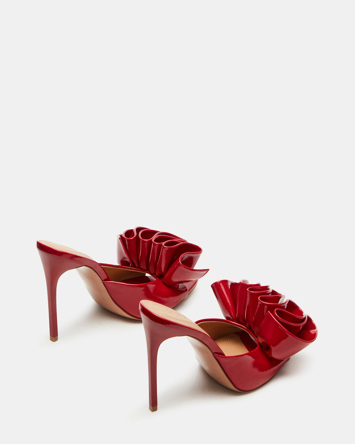 AFFINITY Red Patent Women's Multi Pointed-Toe Stiletto Mule Heel | Steve Madden New