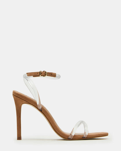 JYPSEY Clear Strappy Stiletto Women's Heel | Steve Madden Customer Favorite