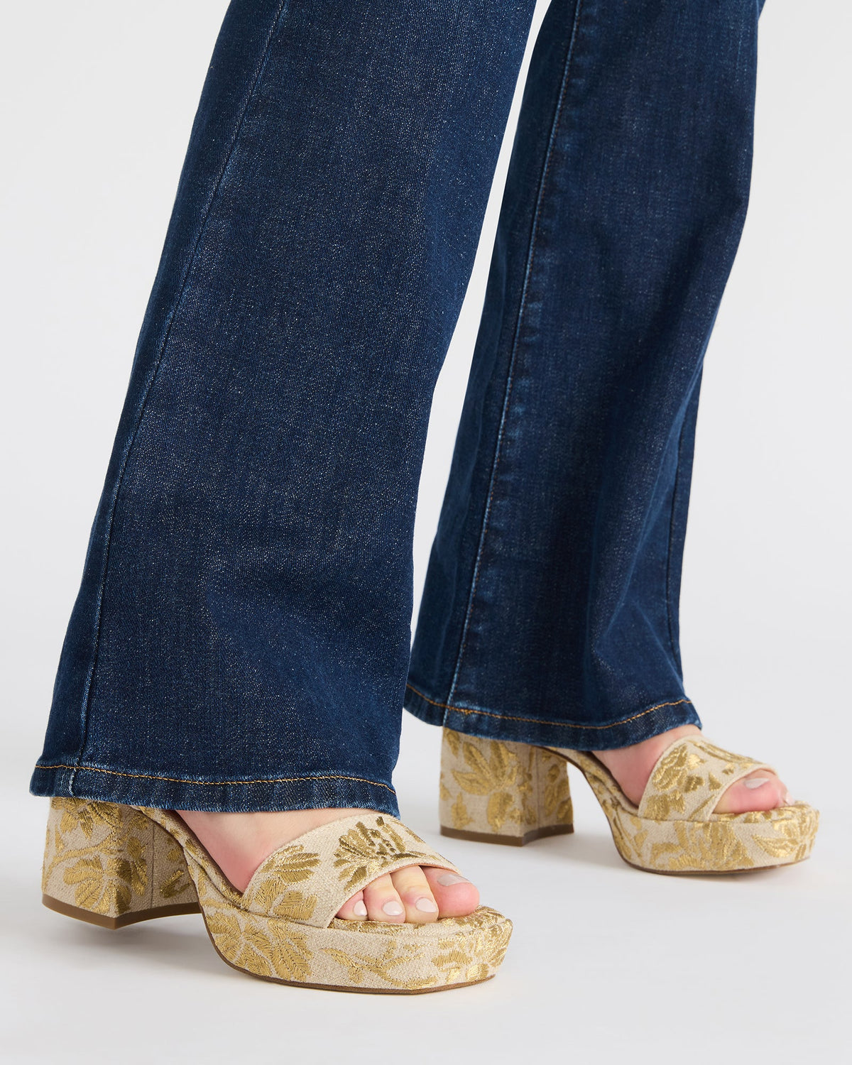 MERCERR Gold Multi Women's Platform Block Heel | Steve Madden Best Seller