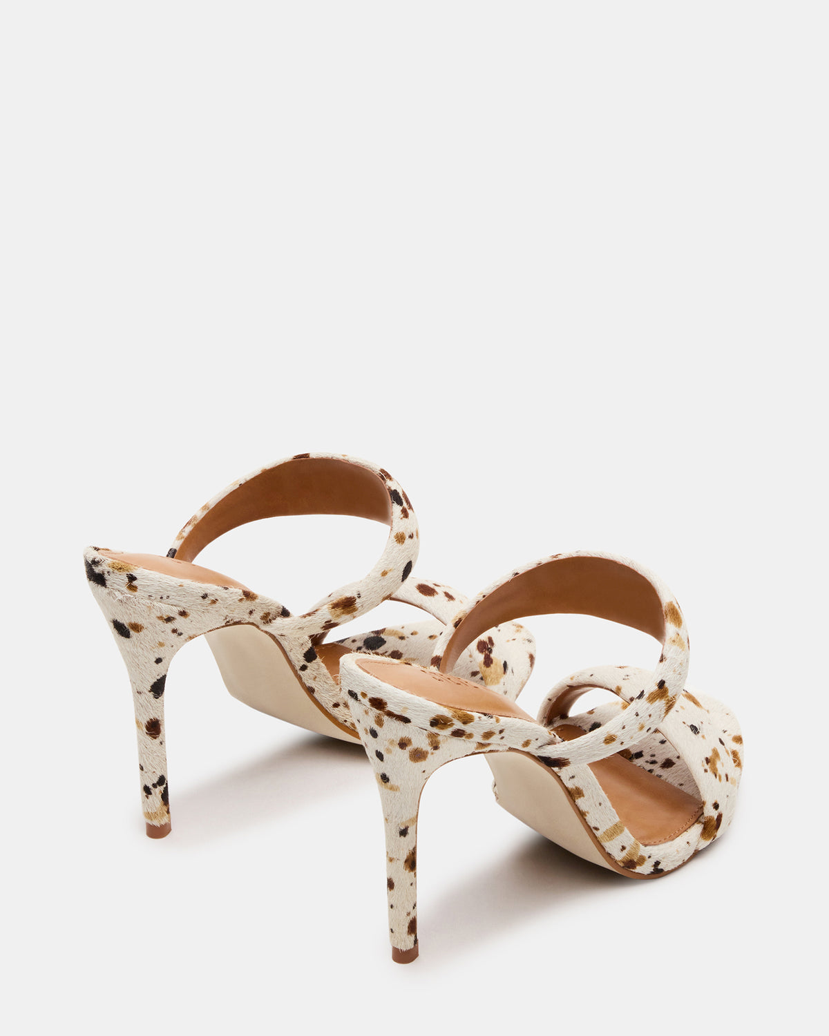 SATURN-C WHITE/CAMEL Stiletto Mule Women's Heel | Steve Madden Latest