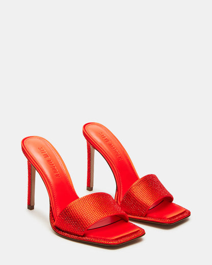 YARA Orange Women's Square-Toe Mule Heel | Steve Madden Best Seller
