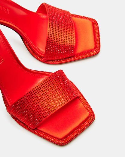 YARA Orange Women's Square-Toe Mule Heel | Steve Madden Best Seller