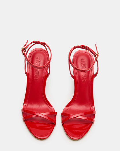 JYPSEY Red Patent Strappy Stiletto Women's Heel | Steve Madden Deals