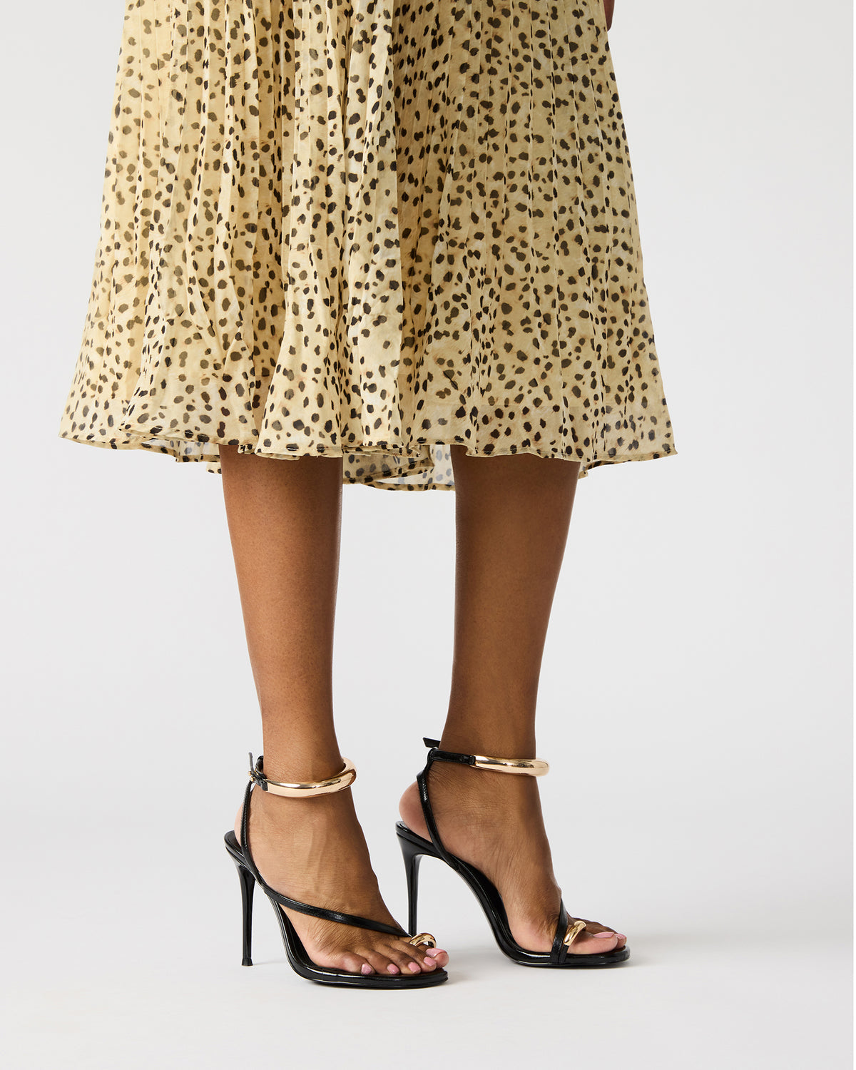 TIA Rhinestones Mocha Satin Open-Toe Stiletto Women's Heel | Steve Madden Value