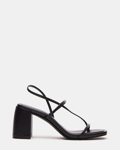 DIORA Black Women's Strappy Square-Toe Heel | Steve Madden Value