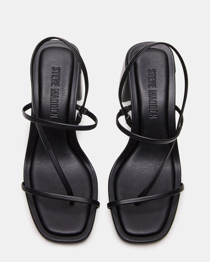 DIORA Black Women's Strappy Square-Toe Heel | Steve Madden Value