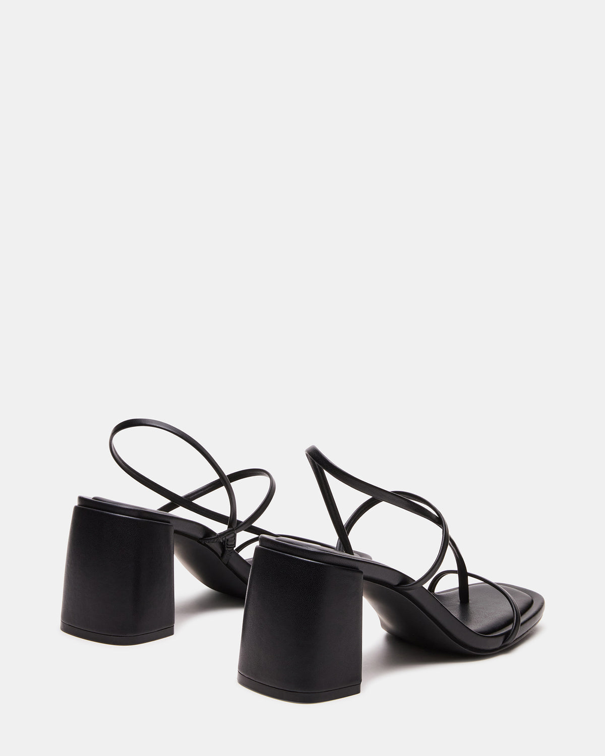 DIORA Black Women's Strappy Square-Toe Heel | Steve Madden Value