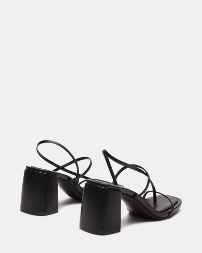 DIORA Black Women's Strappy Square-Toe Heel | Steve Madden Value